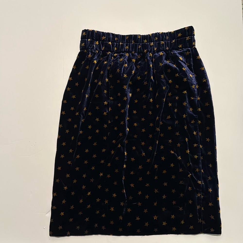 J. Crew velvet star skirt